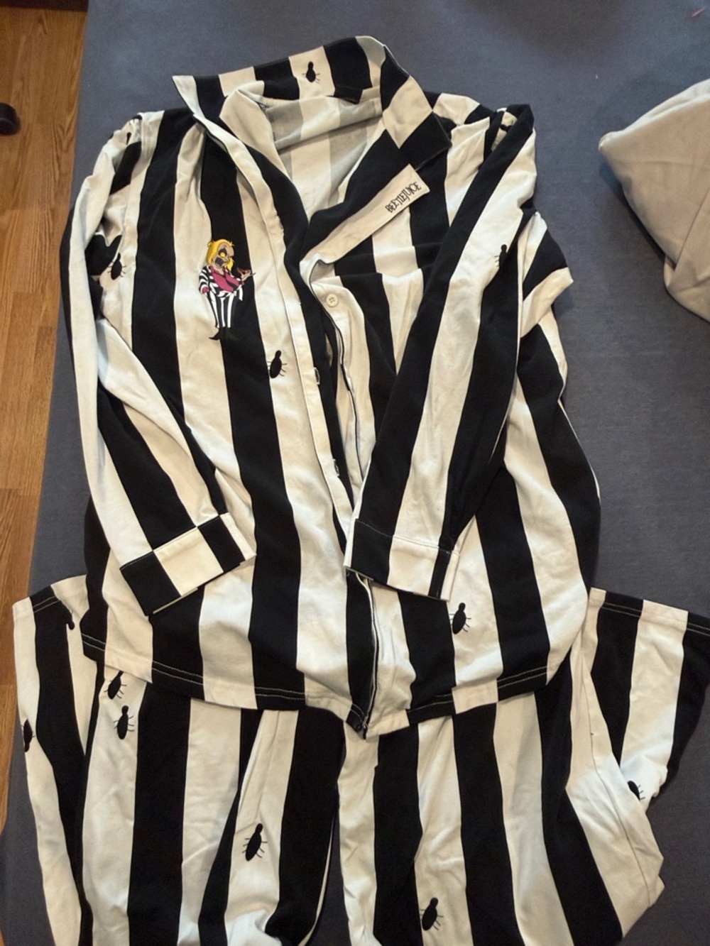 Beetlejuice striped pjs cake worthy